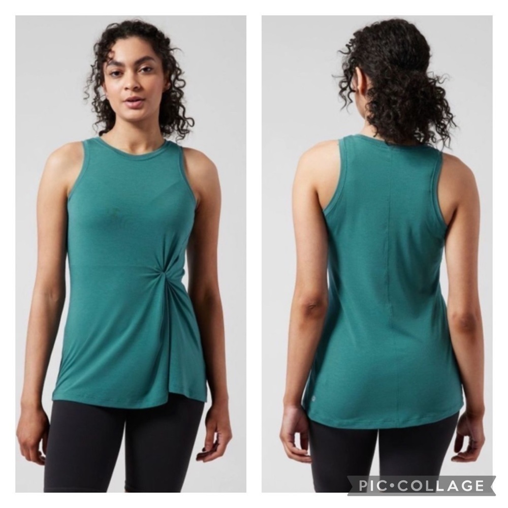 Athleta Twist Radiate Tank Sleeveless Teal Size Xs